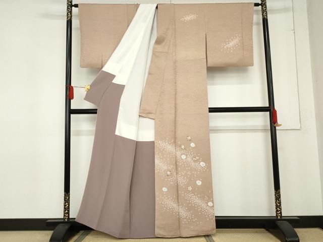 平和屋着物○訪問着 絞り 刺繍 花宝尽くし 金糸 正絹 逸品 AABD6426cs