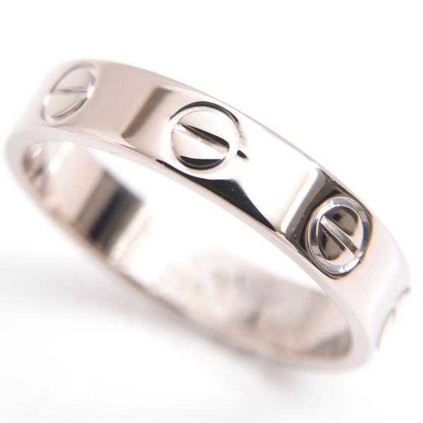 カルティエ 指輪 レディース ミニラブ リング 47号 ホワイトゴールド