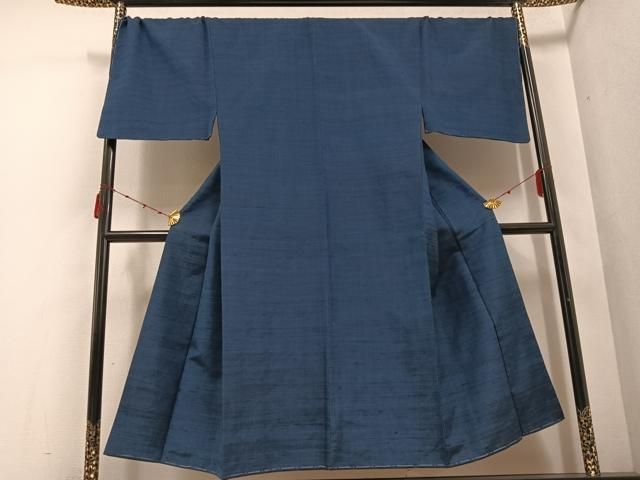 平和屋着物 男性 紬 アンサンブル 色無地 褐返し色 キングサイズ 正絹 ph