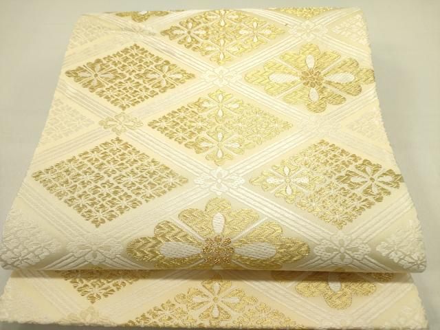 花菱文　金彩　正絹　逸品 平和屋着物○六通柄袋帯 吉祥唐織 新小石丸 花菱文 金糸 正絹 逸品