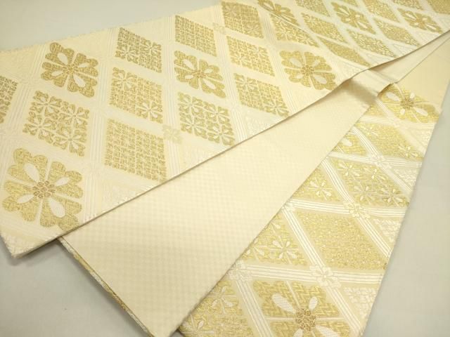 花菱文　金彩　正絹　逸品 平和屋着物○六通柄袋帯 吉祥唐織 新小石丸 花菱文 金糸 正絹 逸品