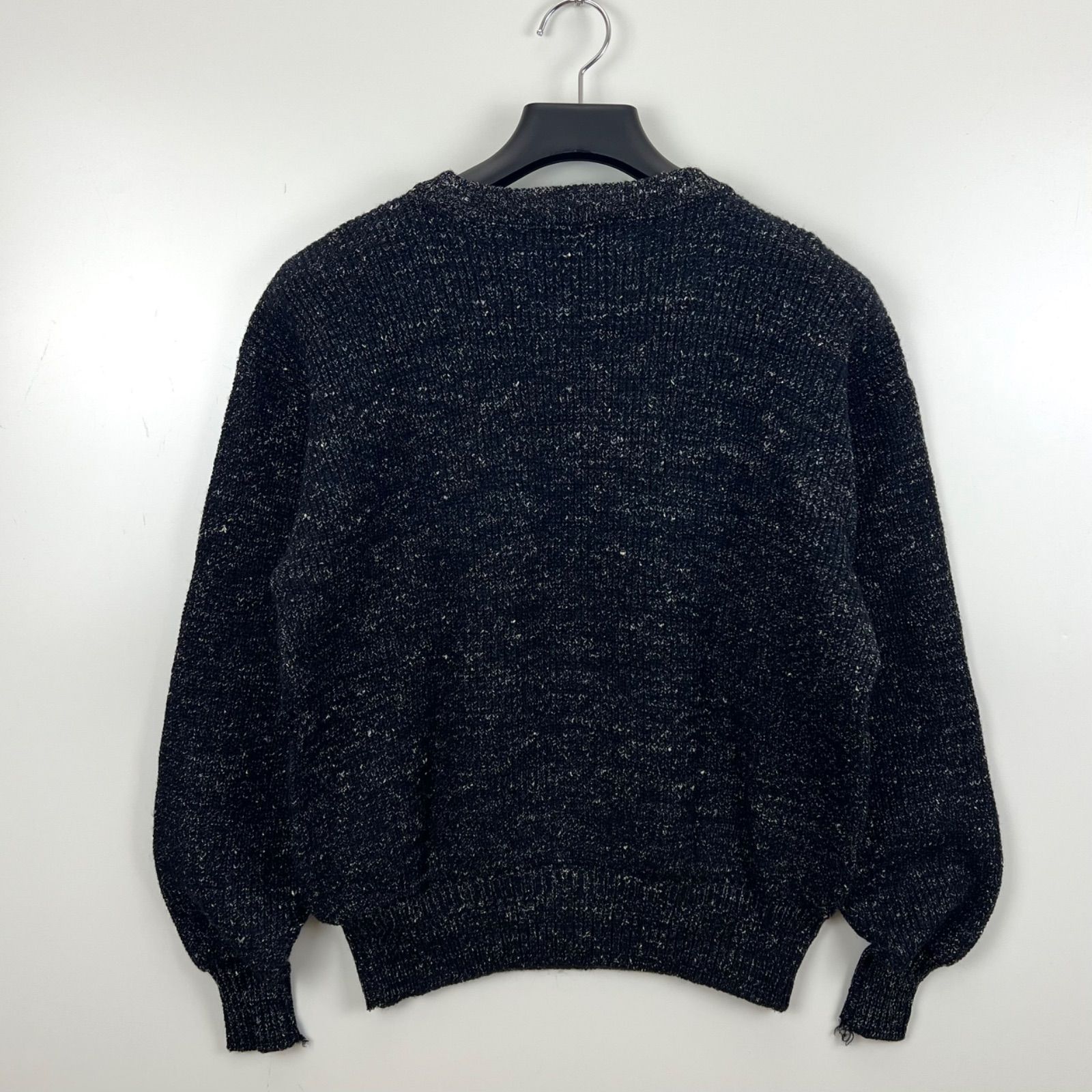 値下げ実施中) YOSHIYUKI KONISHI ハンドニット　ブラック FICCE UOMO YOSHIYUKI KONISHI 90s old archive wool knit sweater