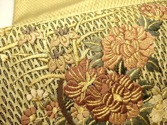 平和屋着物○ひなや工房 くむ・あむ・おる 伊豆蔵明彦 太鼓柄袋帯 総