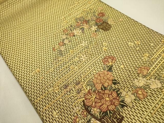 平和屋着物○ひなや工房 くむ・あむ・おる 伊豆蔵明彦 太鼓柄袋帯 総