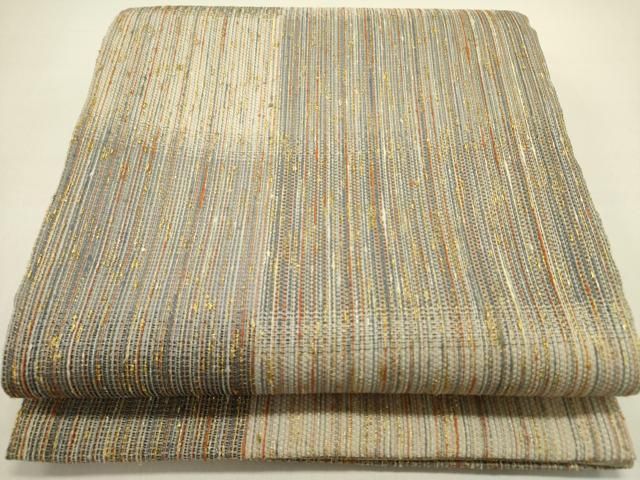 平和屋着物●両面　全通柄袋帯　霞文　金糸　正絹　逸品　未使用　DAAZ2861op 平和屋着物○両面 全通柄袋帯 霞文 金糸 正絹 逸品 未使用 DAAZ2861op