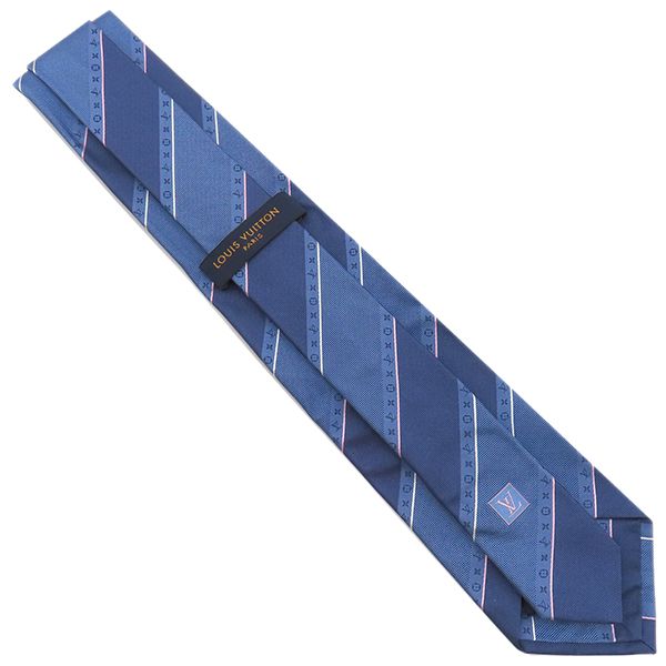ルイヴィトン LOUIS VUITTON ネクタイ ストライプ モノグラム シルク