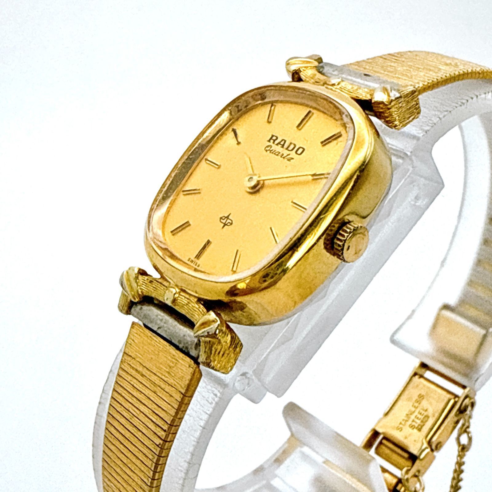  A 101 アンティーク RADO ラドー オールゴールド クォーツ レディースウォッチ 腕時計(クォーツ) 腕時計(アナログ)