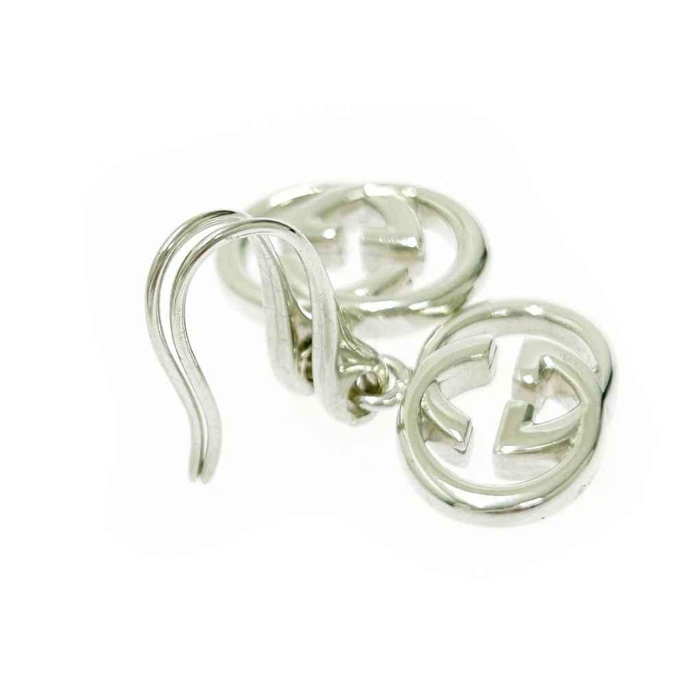 中古】GUCCI グッチ シルバー インターロッキングG スイング ピアス