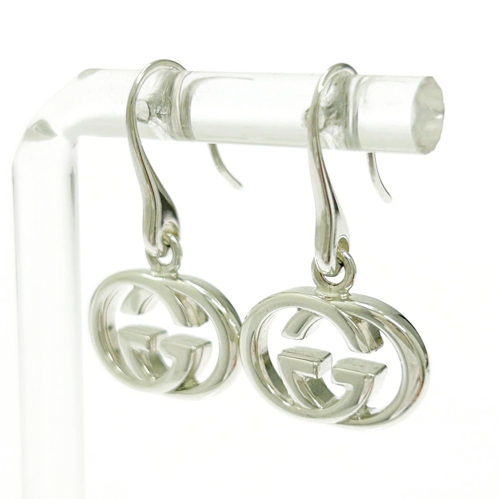 中古】GUCCI グッチ シルバー インターロッキングG スイング ピアス