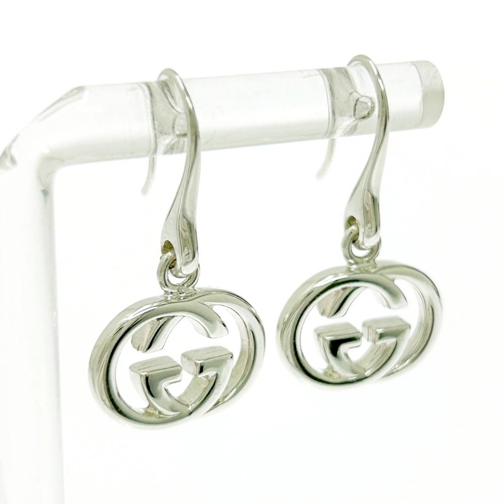 中古】GUCCI グッチ シルバー インターロッキングG スイング ピアス