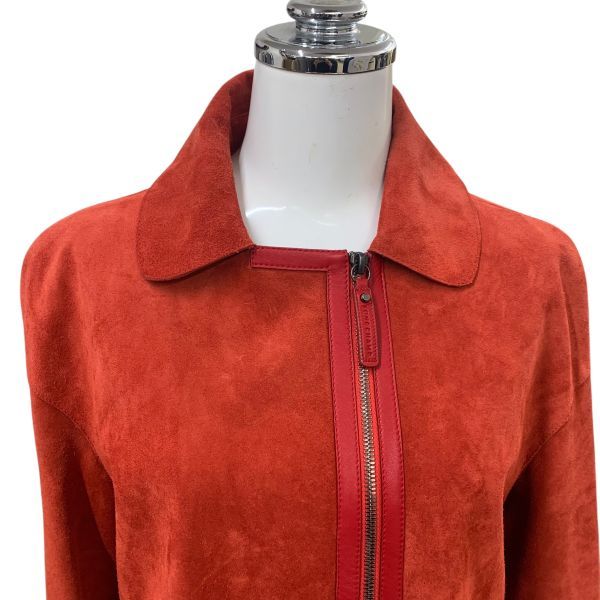 LONGCHAMP ロンシャン　レザージャケット　ライダースジャケット　革ジャン □ ロンシャン Longchamp レザージャケット 長袖 革ジャン ブルゾン