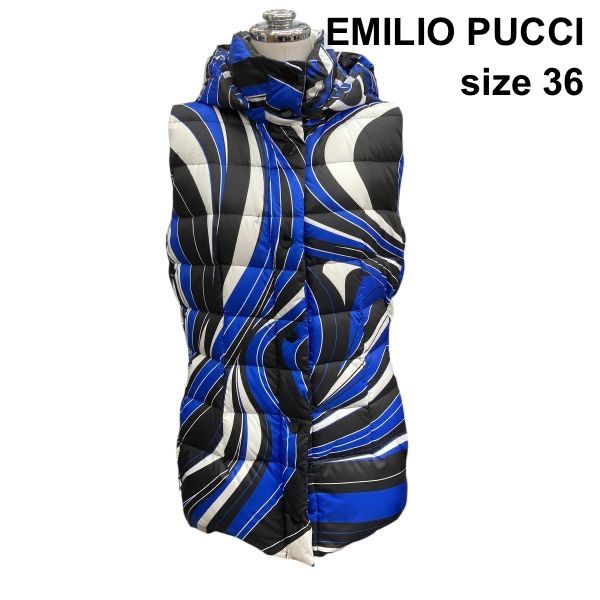 □ エミリオプッチ EMILIO PUCCI ダウンベスト 総柄 プッチ柄
