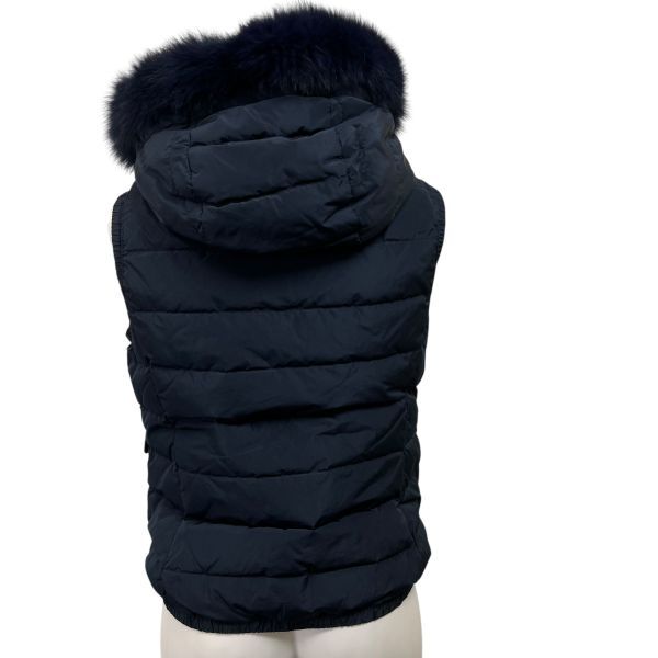 □ エスマックスマーラ S Max Mara ダウンベスト フード ネイビー