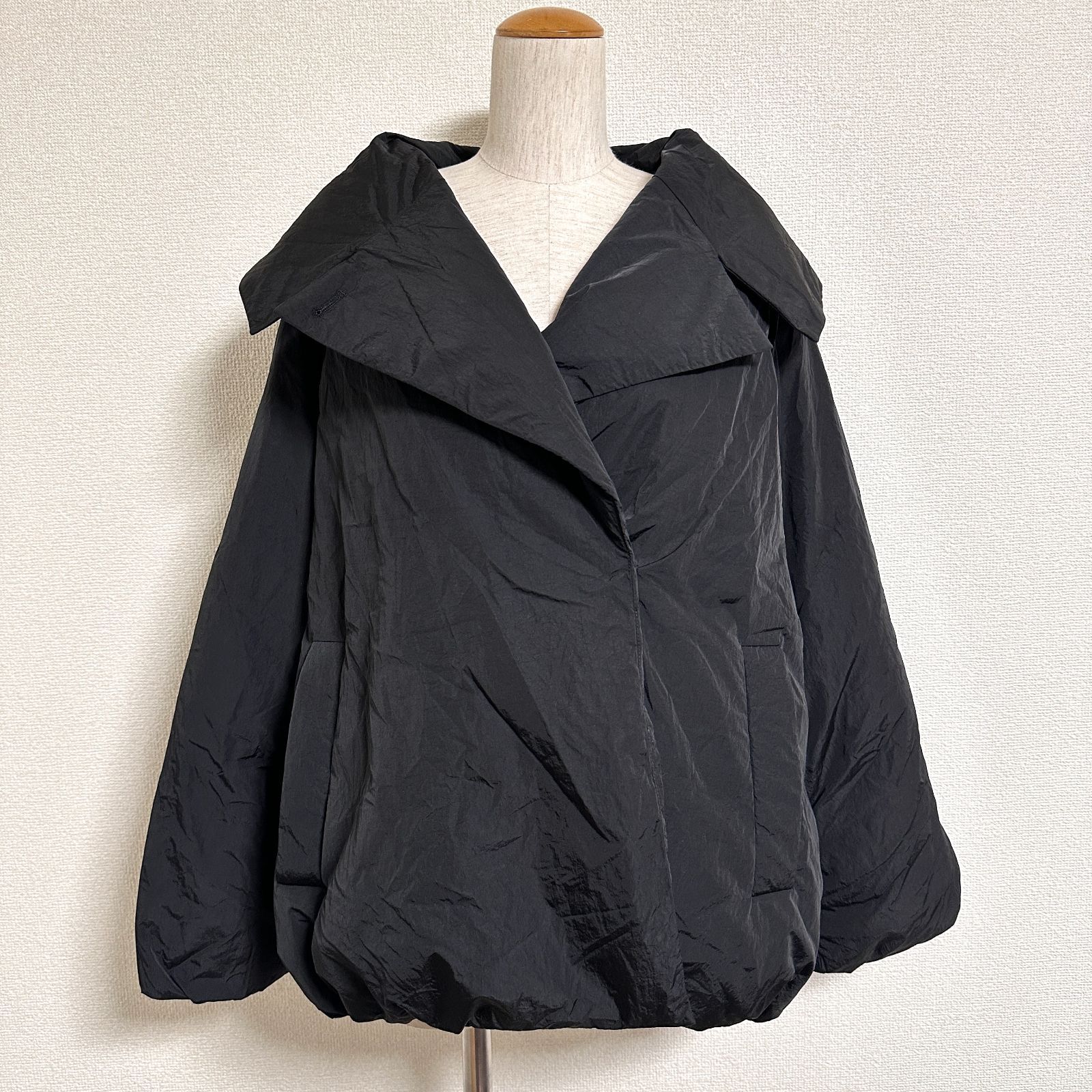 crewre. ダブルブレストダウンジャケット オーバーサイズ ブラック