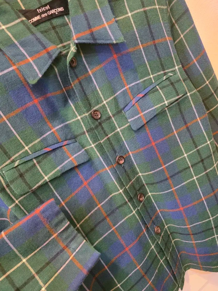  ツリー コム デ ギャルソン チェック シャツ 長袖 シャツ ブラウス