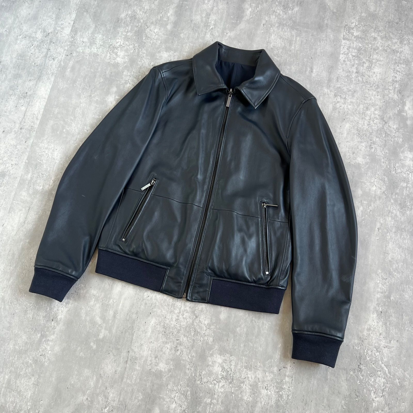 HUGO BOSS / ヒューゴボス ラムレザー リバーシブルジャケット