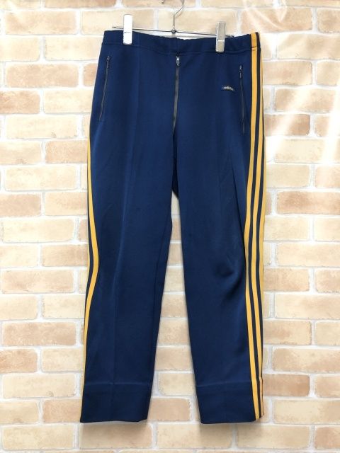 【】 adidas アディダス 70s 西ドイツ製 デサントライセンス トラックパンツ ネイビー×イエロー 4 111442035