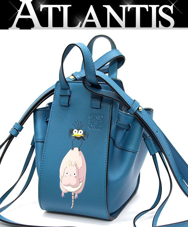美品 ロエベ LOEWE ×スタジオジブリ ハンモック ミニ 2WAYバッグ 千と