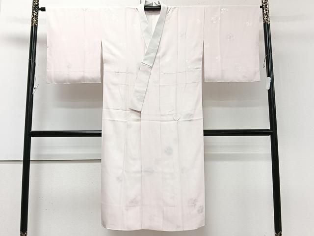 平和屋着物○長襦袢 無双仕立て 斜線 雲取り几帳花地紋 半衿刺繍