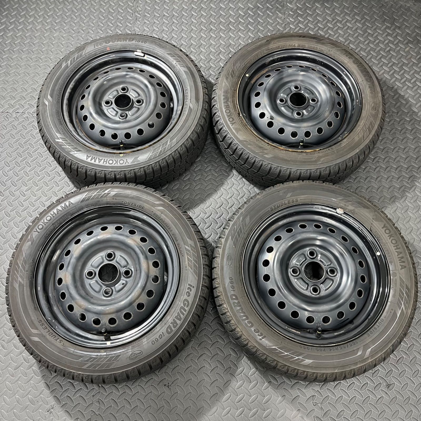 18 19年製 155 65 R 14 ヨコハマ アイスガードIG 60 ダイハツ タント ムーヴ ミラ コンテ スタッドレスタイヤ 1243