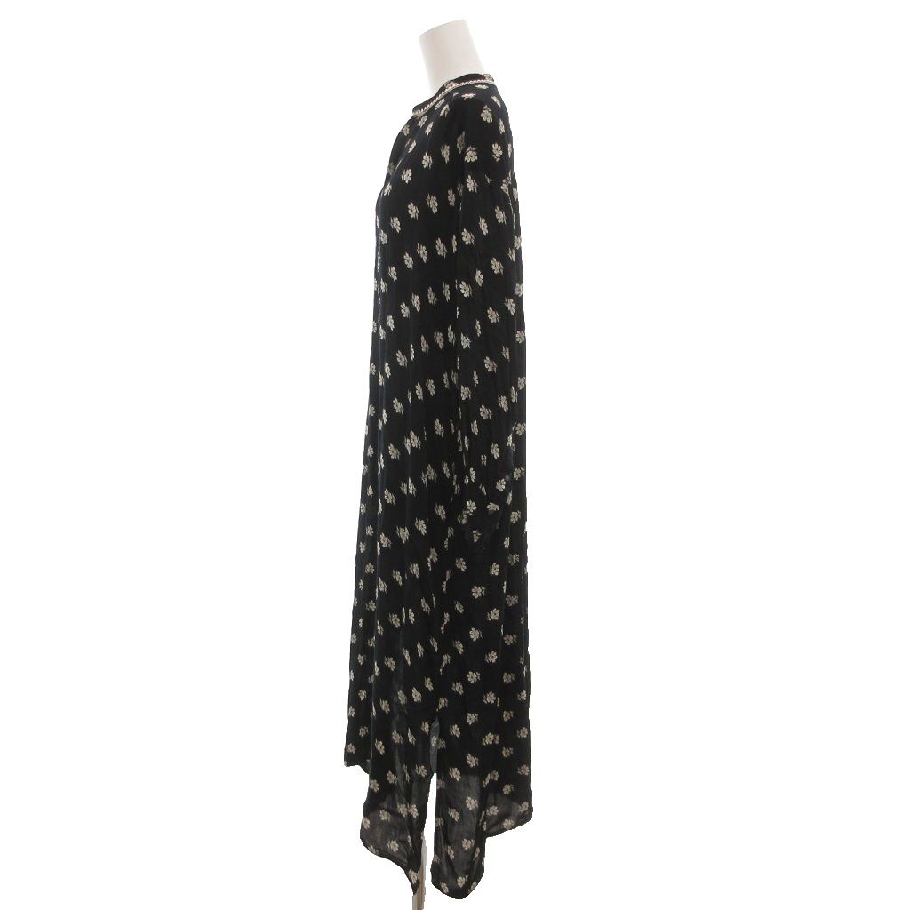 ヌキテパ NE QUITTEZ PAS! モダールサテンフラワープリントワンピース