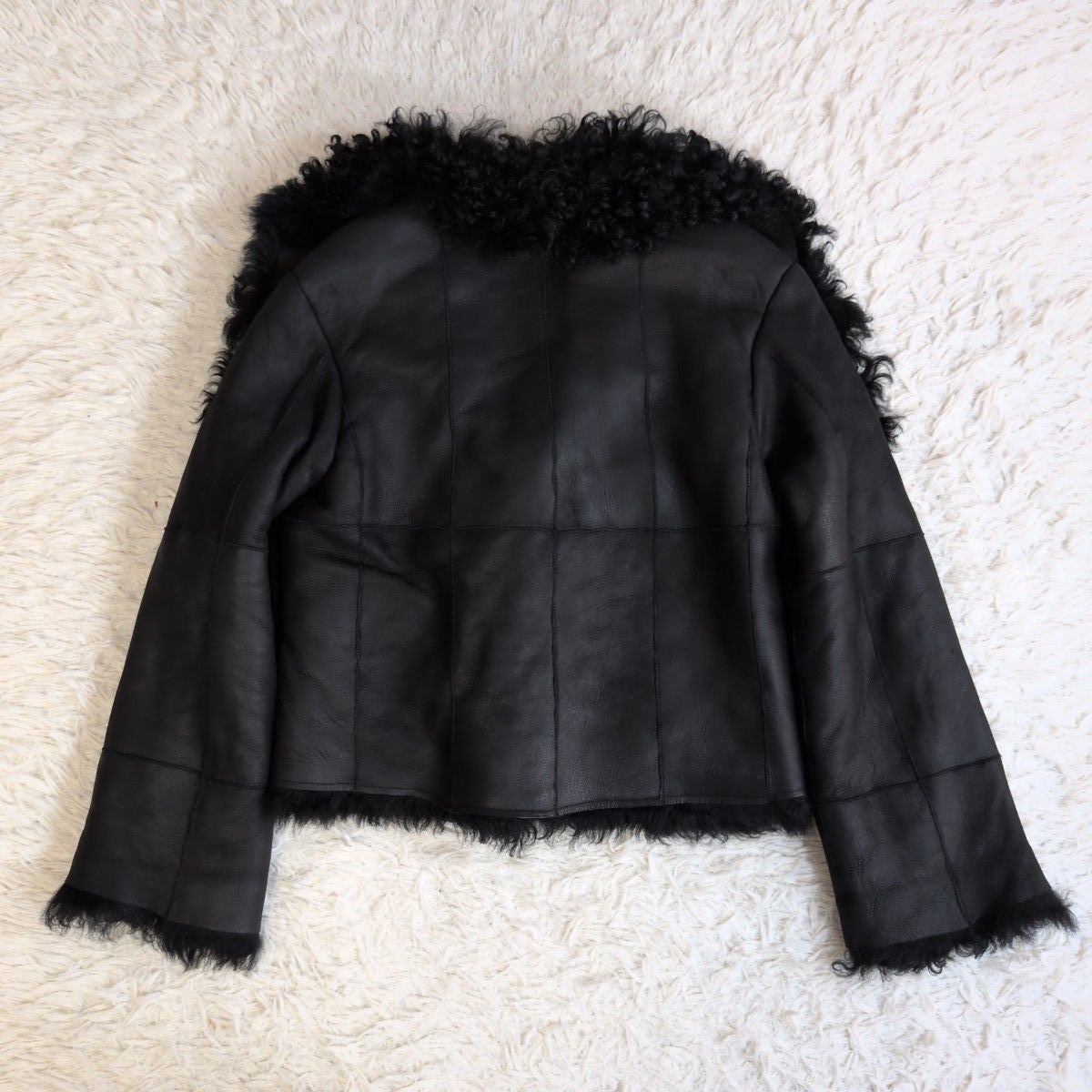 美品✨ ヨシエイナバ yoshie inaba ムートンジャケット ビッグカラー