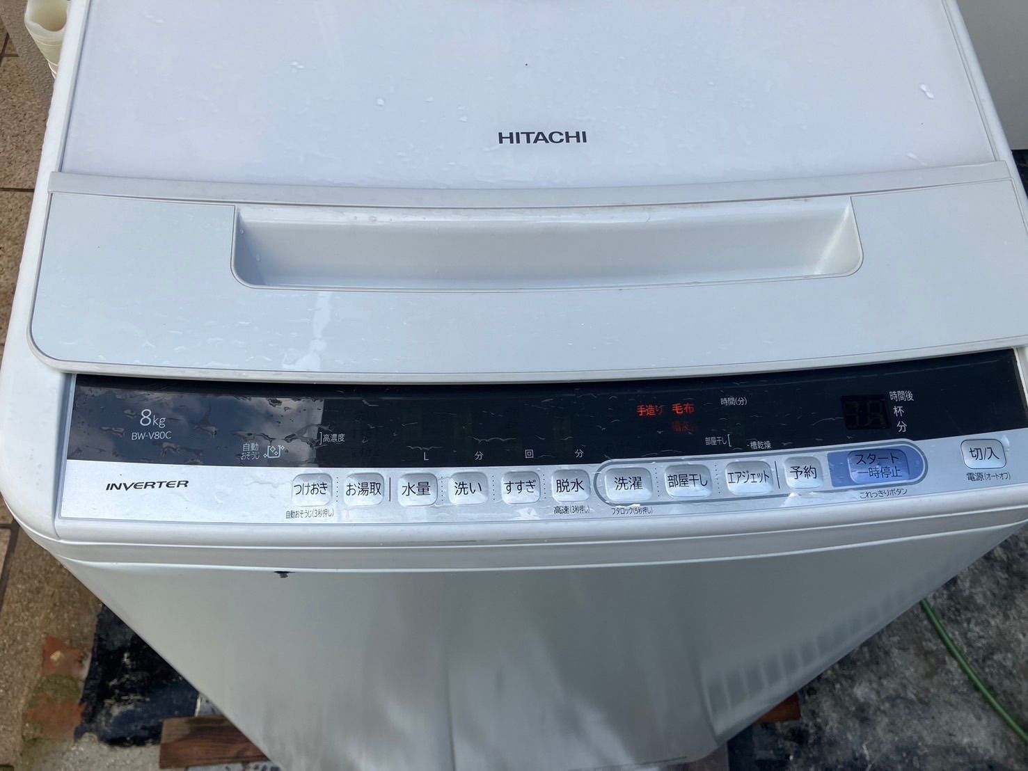 大阪引取 日立8 0 k洗濯機 大容量 インバーター式 E 1124 IK