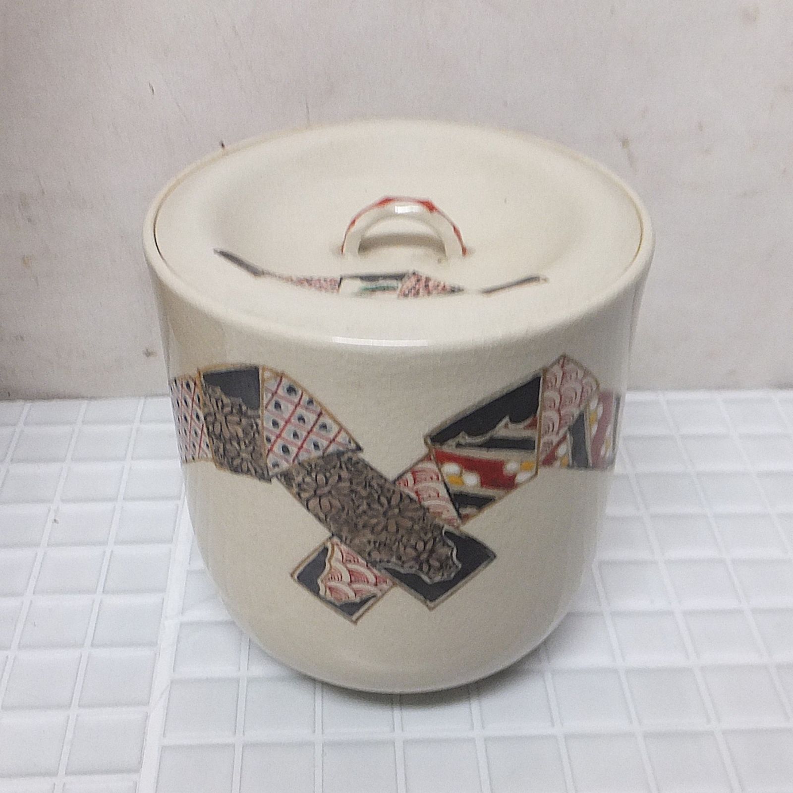 R604【楽焼】茶道具 短冊箱 セット 水指 建水 茶杓 茶筅 棗 柄杓 茶器