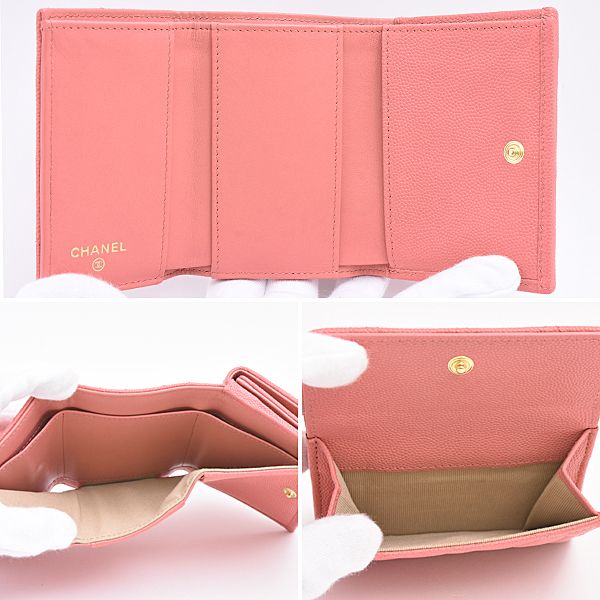 シャネル 財布 レディース マトラッセ スモールフラップ コンパクト