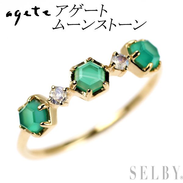 アガット/agete K10YG アゲート ムーンストーン リング - メルカリ