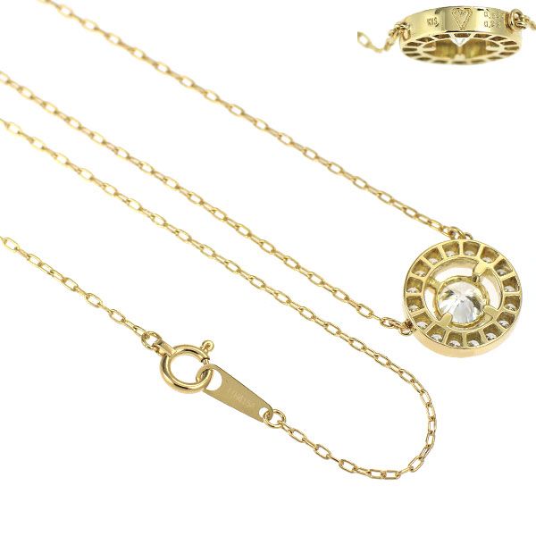 ベリテ K 18 YG ダイヤモンド ペンダントネックレス 0.520 ct D 0.23