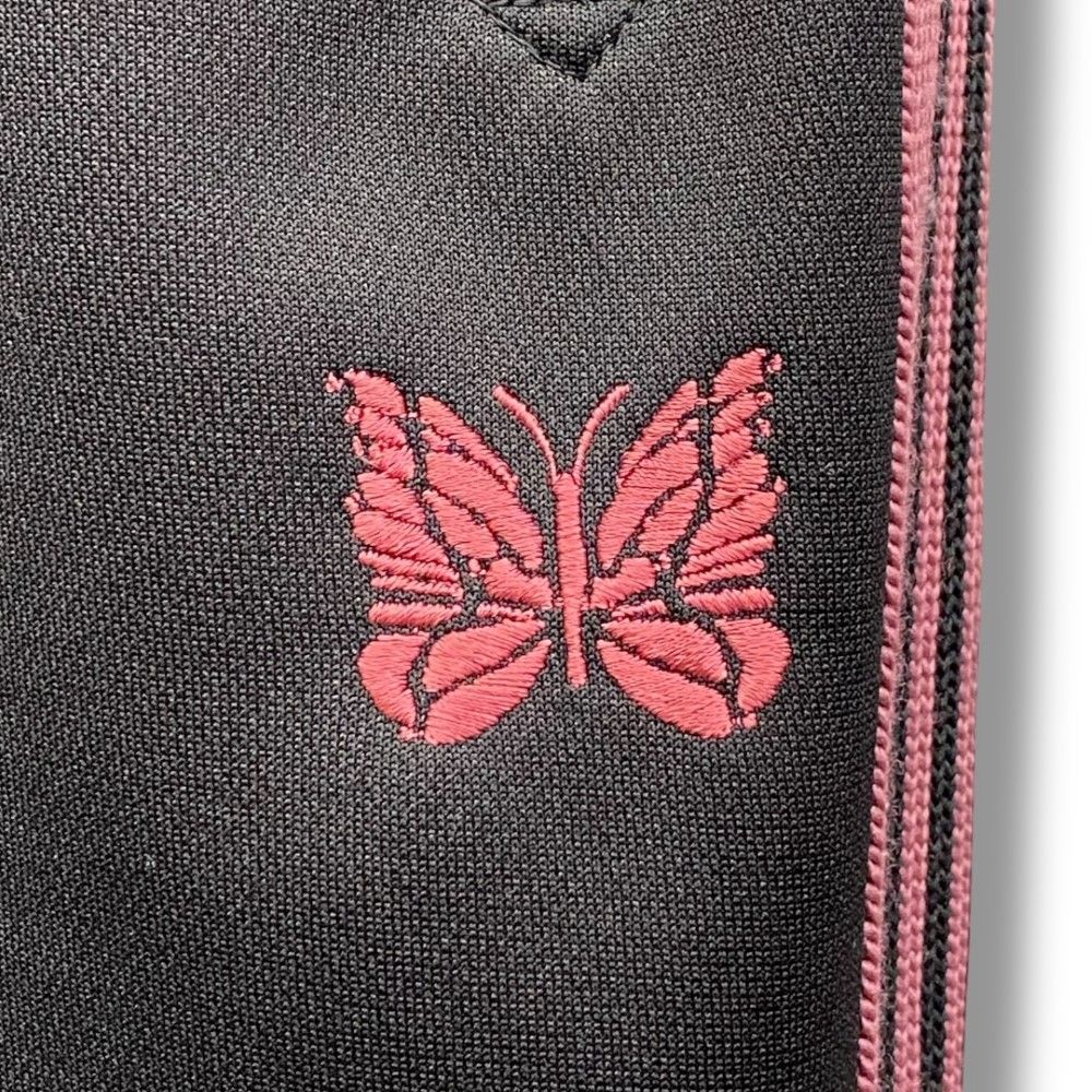 Needles ジャージ L ブラック/ピンク NEEDLES Zipped Track Pant Poly Smooth XSサイズ ブラック ピンク