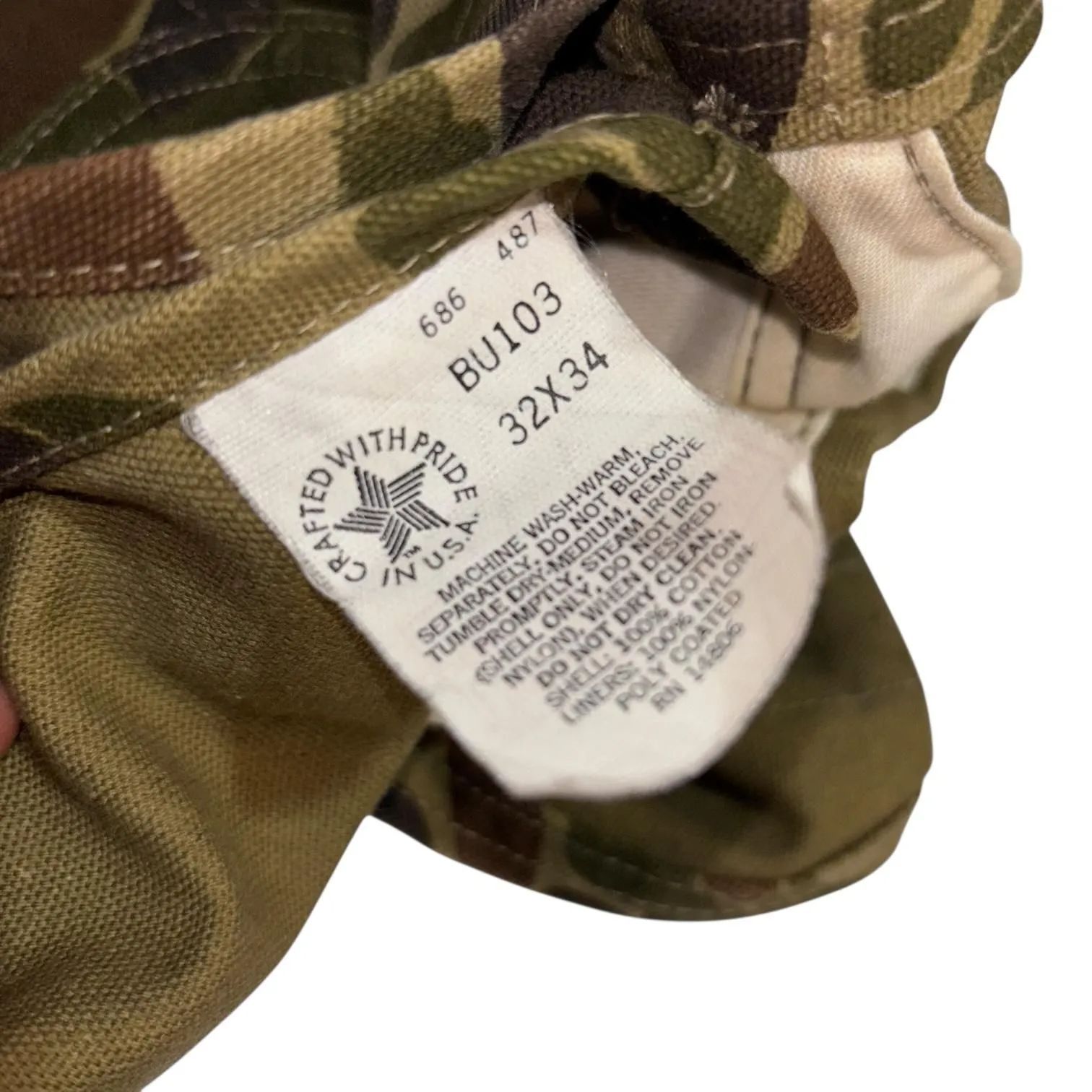 USA製 80s CARHARTT Duck Hunter Camo Overall W32 L34 カーハート