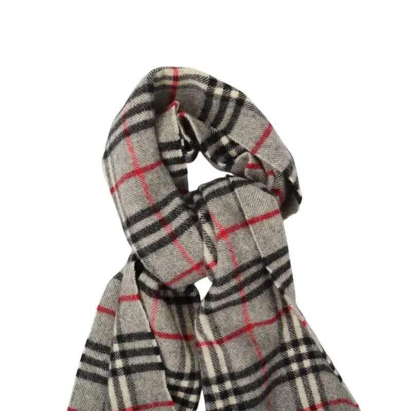  BURBERRY バーバリー グレー ノヴァチェック ラムウール マフラー バンダナ スカーフ 小物