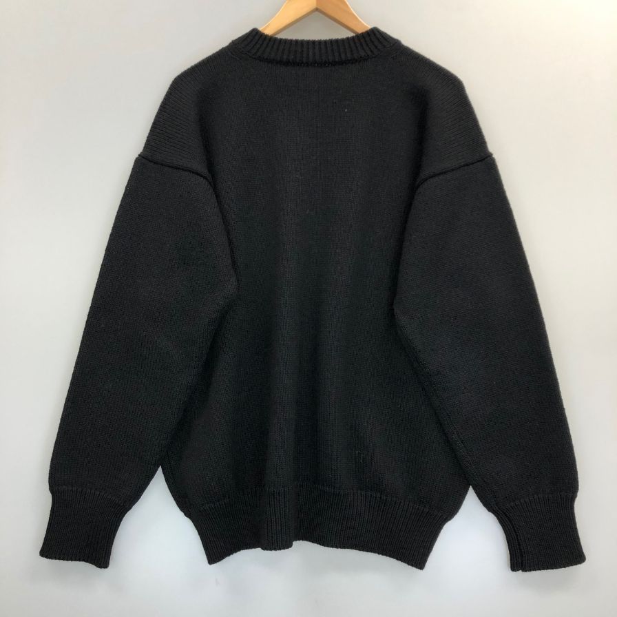 オーラリー Vネックニット ウール ブラック メンズ サイズ5 AURALEE