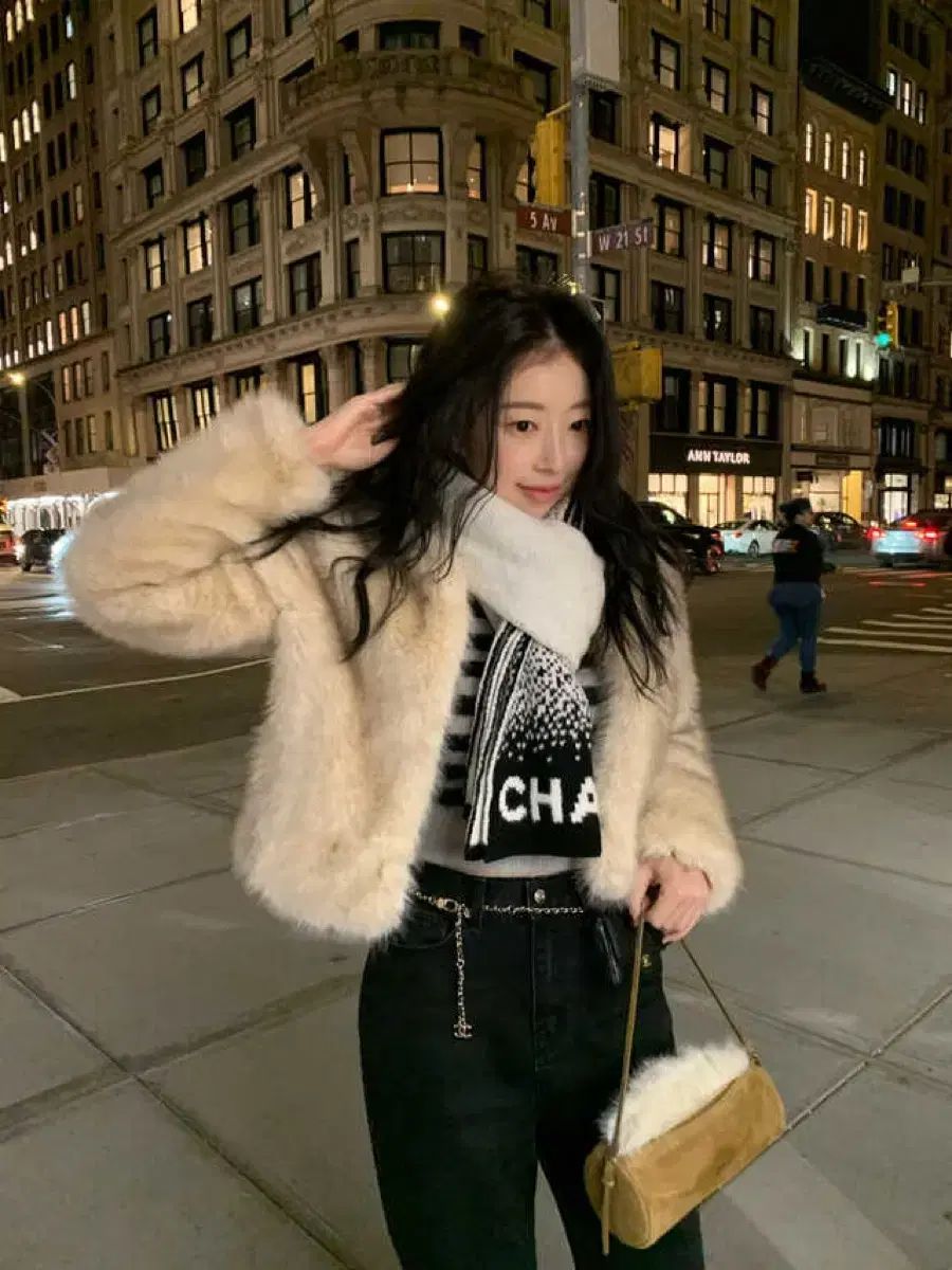 Barbie ファージャケット ベージュ