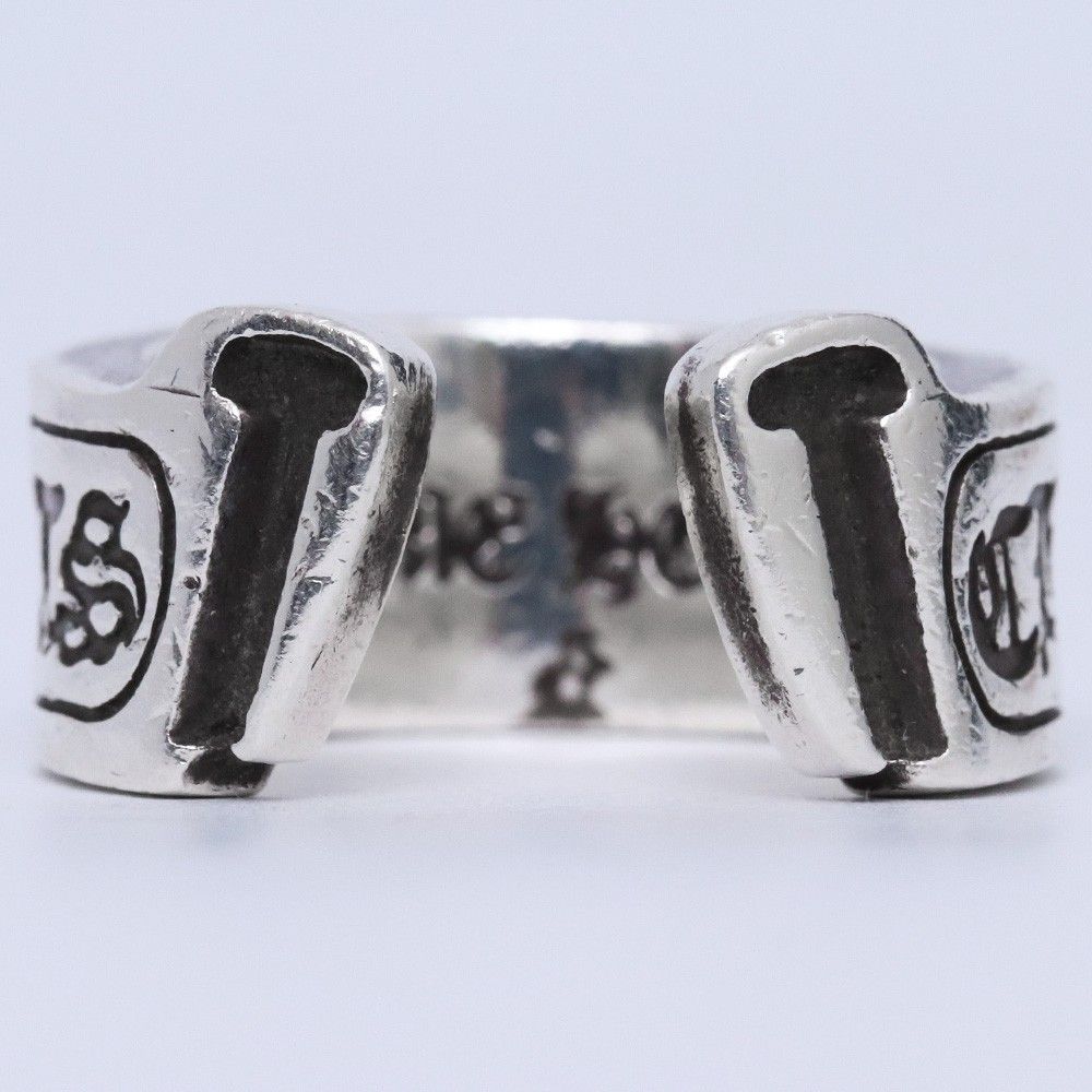 15号 CHROME HEARTS スクロール ラベルリング ラージ シルバー - メルカリ