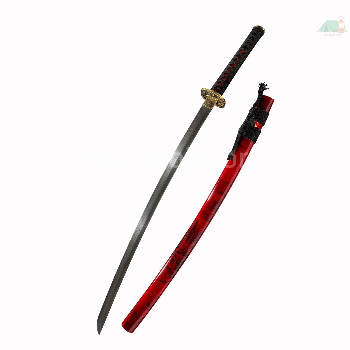 送料無料】ダマスカス鋼 日本刀 居合刀 非実用品 工芸品 武器模型 高級