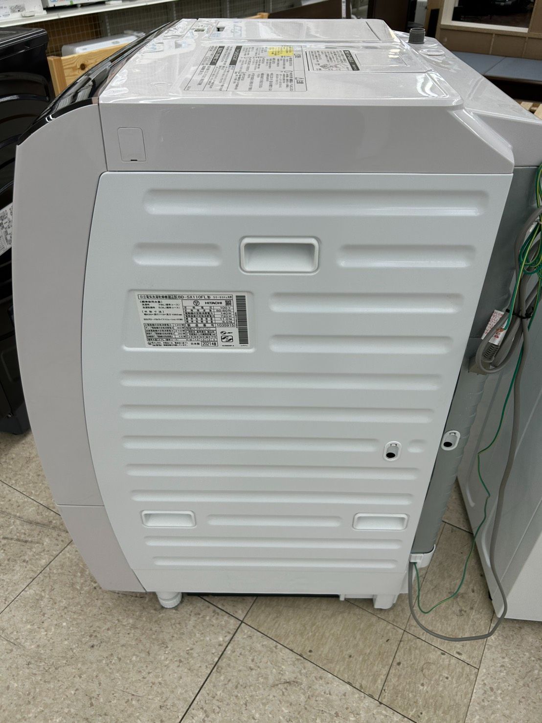 関東地域 配送 リユースのサカイ高崎 日立 ドラム式洗濯機 21年製 11 6 kg BD SX 110 FL