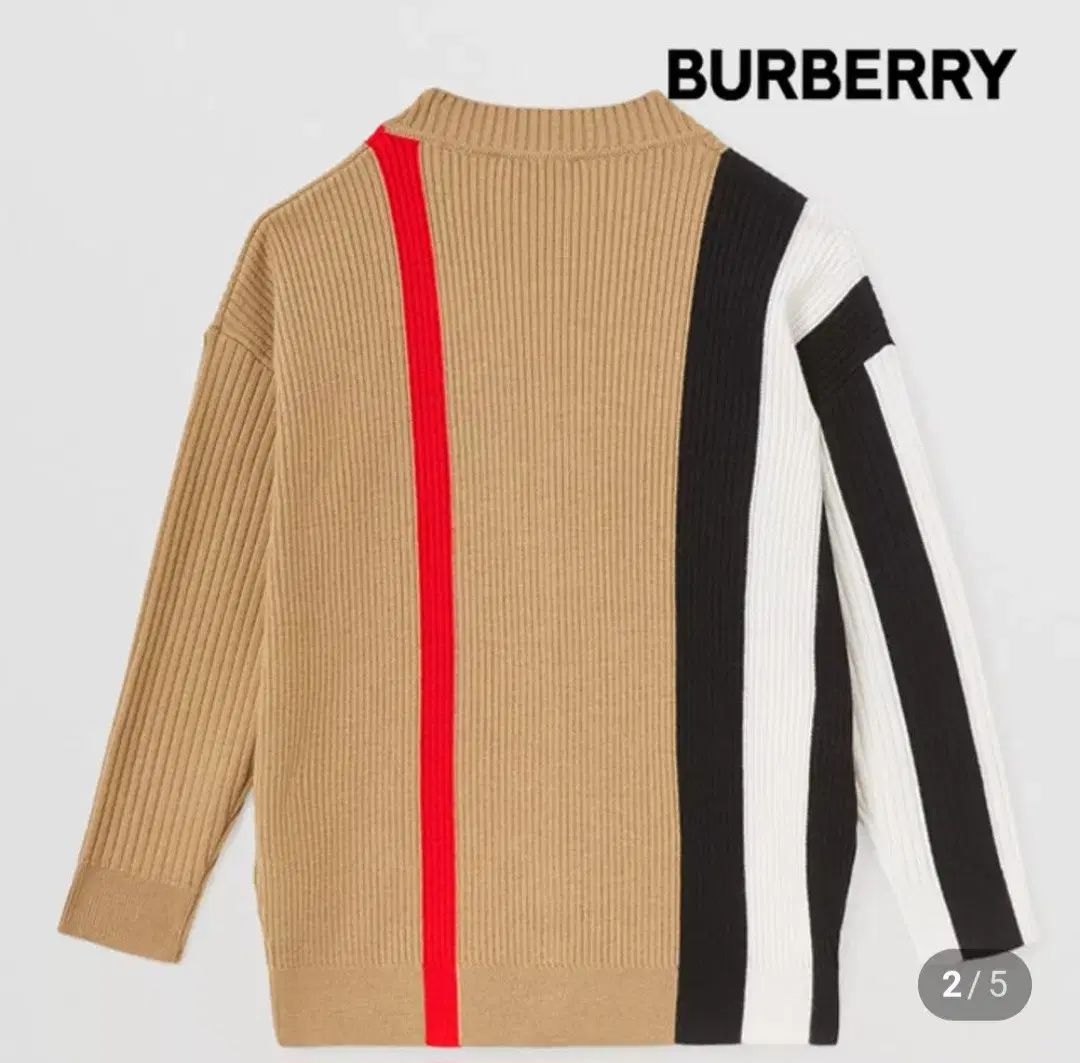 バーバリー ストライプ Vネック カーディガン ニット - メルカリ