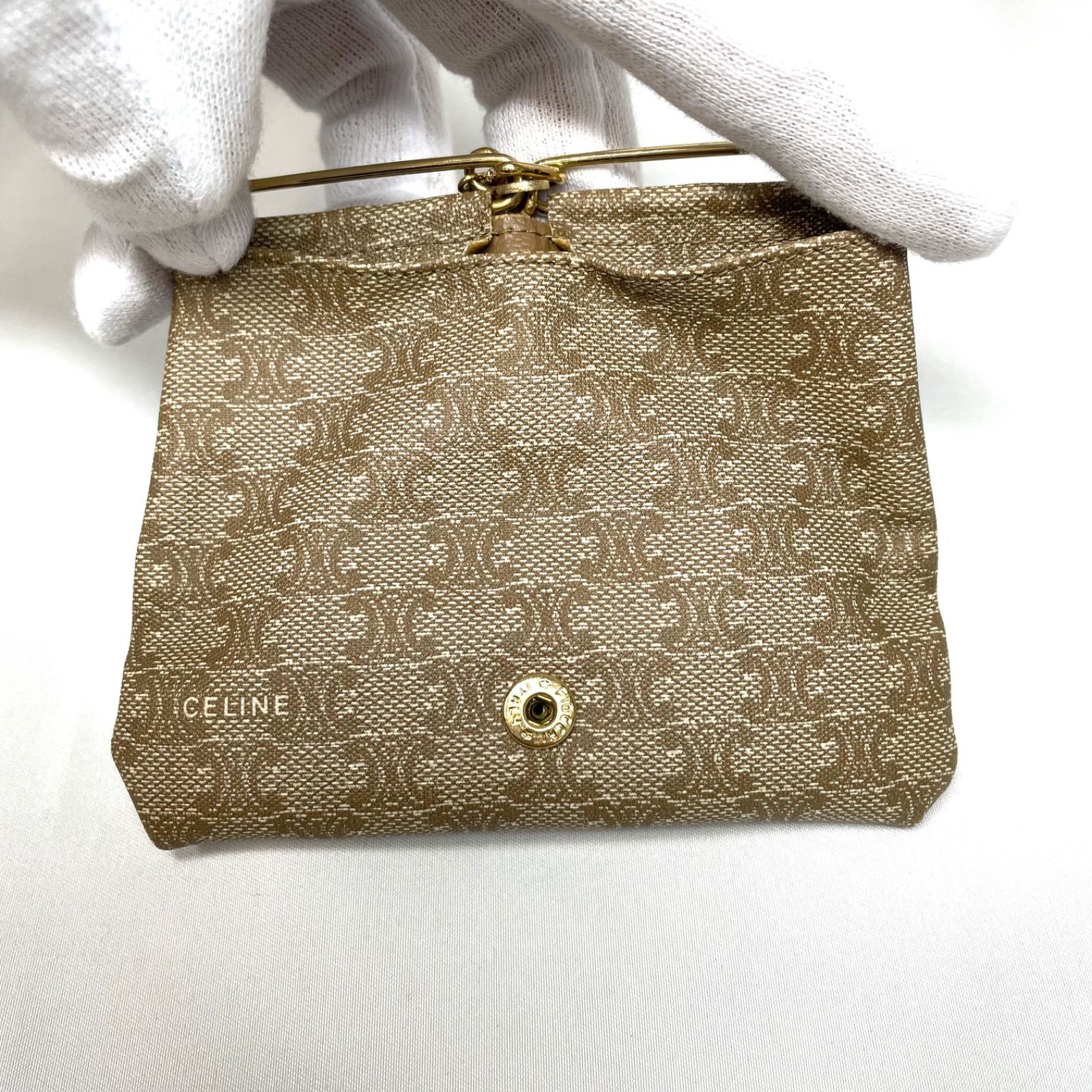 Bランク】 CELINE セリーヌ コインケース 小銭入れ PVCレザー ブラウン