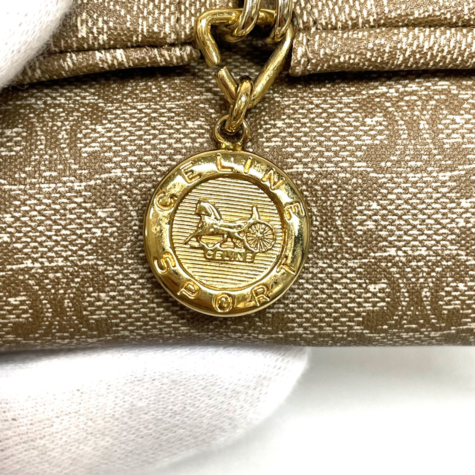 Bランク】 CELINE セリーヌ コインケース 小銭入れ PVCレザー ブラウン