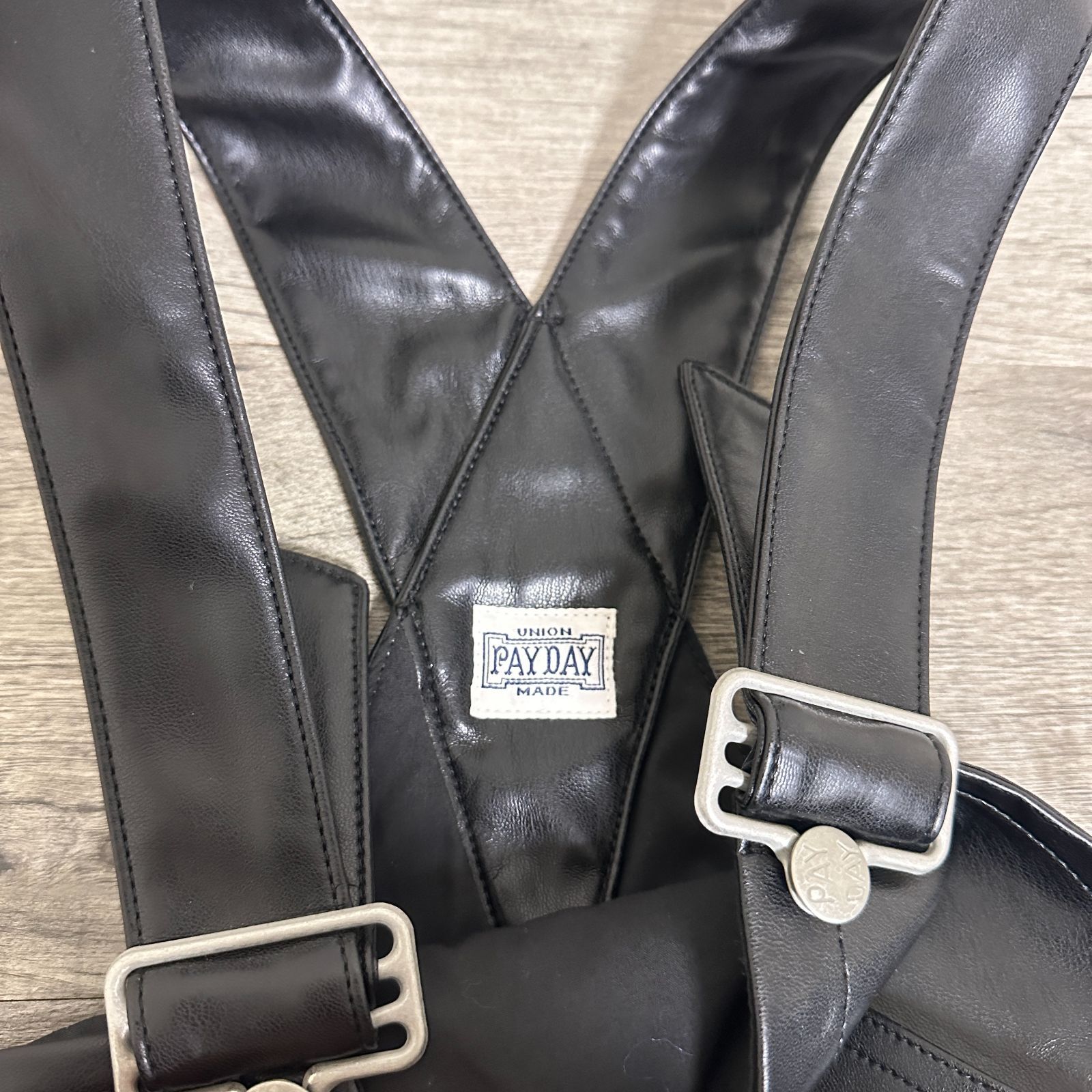 23AW スローブイエナ別注 PAYDAY フェイクレザーオーバーオール 