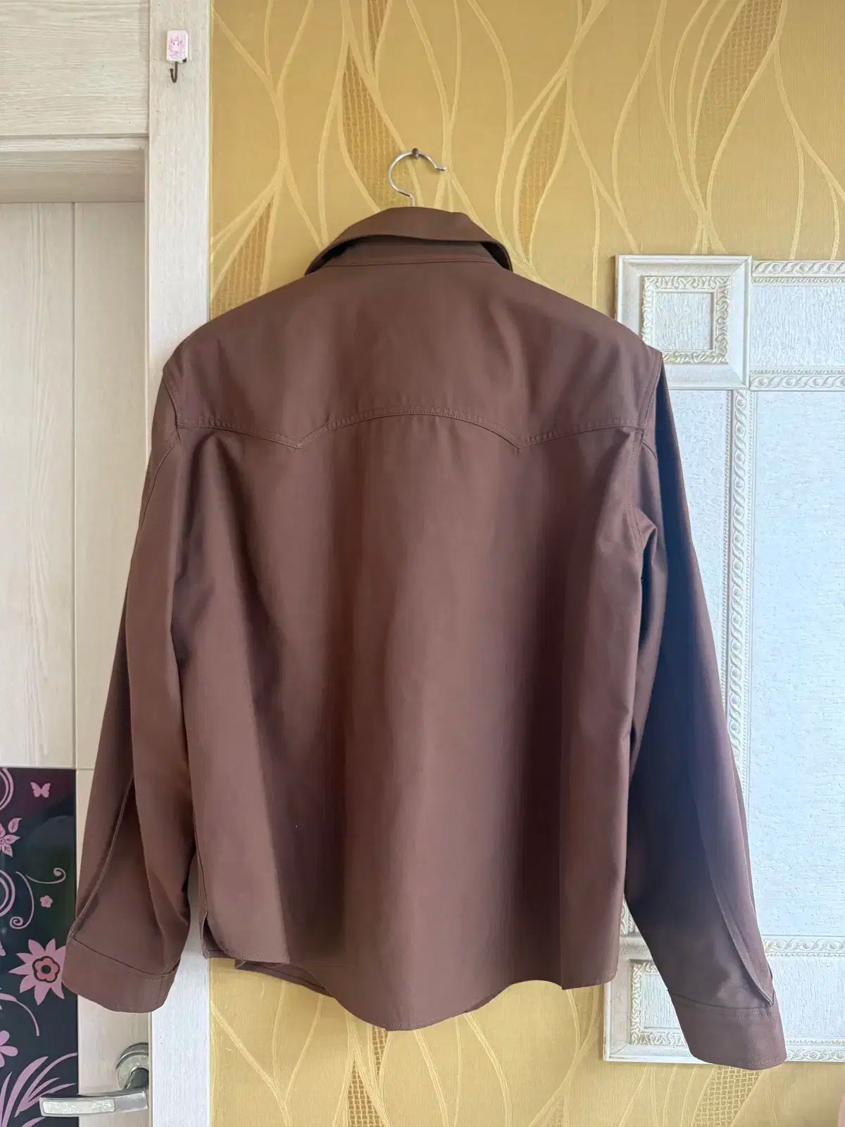 レクト ダブル ポケット コットン ウォーク シャツ ブラウム