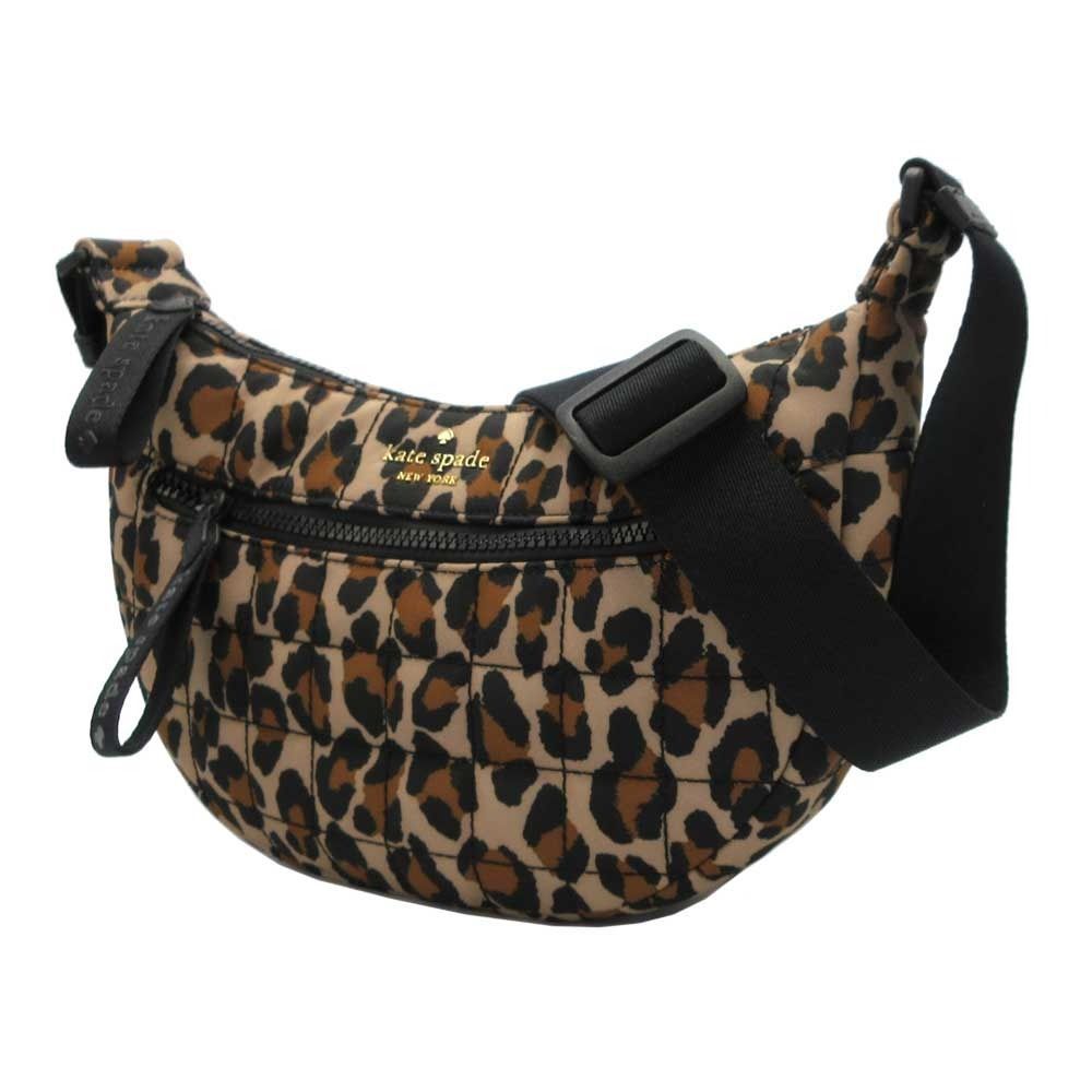 ケイトスペード KH 407 200 ブラウンマルチ バッグ ショルダーバッグ kate spade カムデン ポリエステル スポッテッド レオパード プリント スリング クロスボディ 斜め掛け レディース