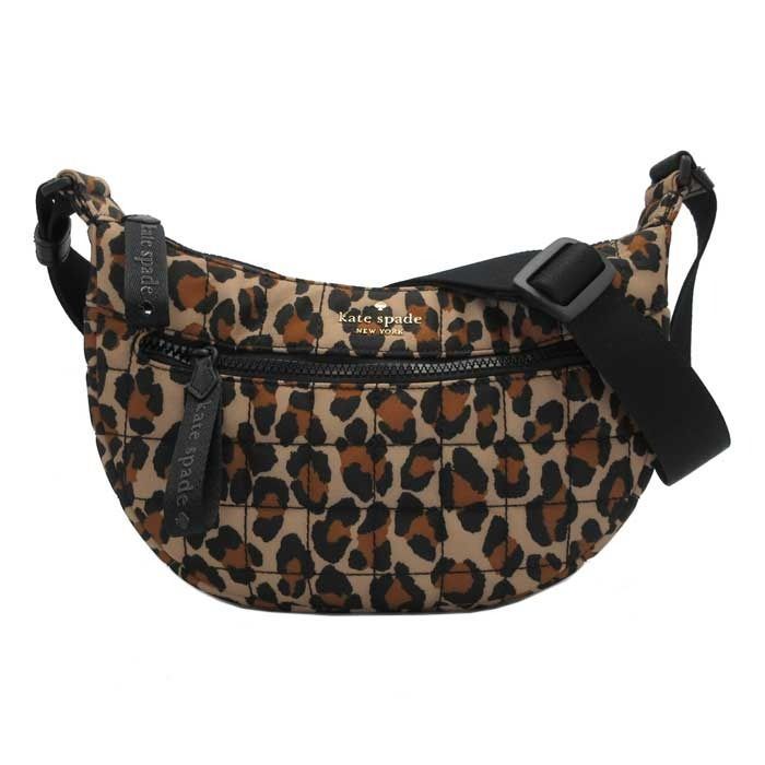 ケイトスペード KH 407 200 ブラウンマルチ バッグ ショルダーバッグ kate spade カムデン ポリエステル スポッテッド レオパード プリント スリング クロスボディ 斜め掛け レディース