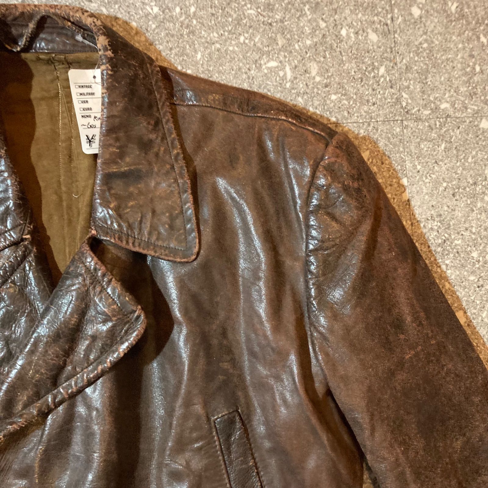 60s Czechoslovakia vintage leather riders jacket brown/ 〜60年代製