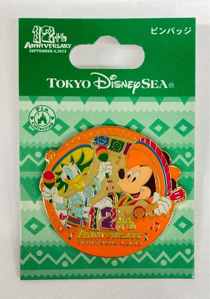 東京ディズニーシー ピンバッジ ミッキー&ドナルド/TDS12周年 ロスト