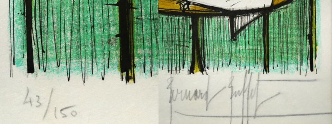 ベルナール ビュッフェ（Bernard BUFFET）「トランプの城」リトグラフ