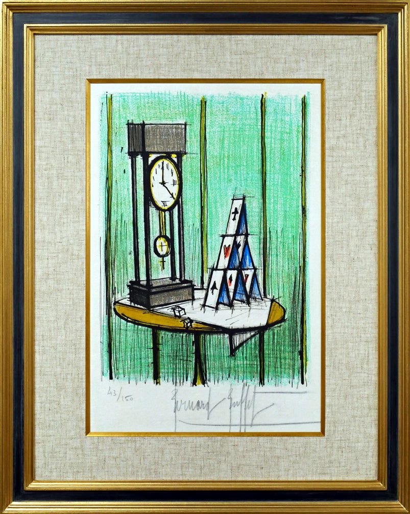 ベルナール ビュッフェ（Bernard BUFFET）「トランプの城」リトグラフ